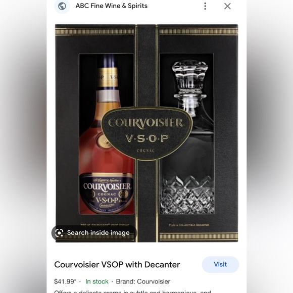 home Other Courvoisier Vsop Cognac Gift Set With Decanter 75m